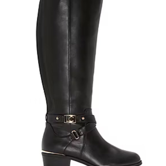 Liz Claiborne Womens Tarla Stacked Heel Riding Boots - Picture 2 of 4